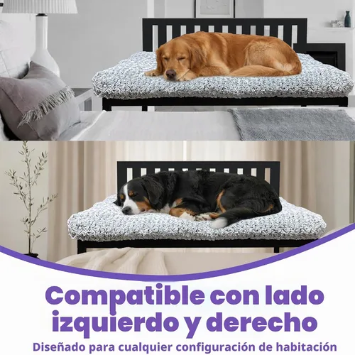 Vista 5 de Beside - Cama para perro, literas para perros de altura ajustable, marco de cama de metal para perros de 47 x 31 pulgadas, con cojín, XL