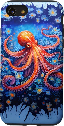 Vista 18 de Funda con diseño de criatura marina de pulpo Kraken para iPhone 17