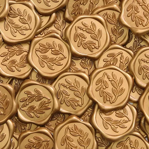 Vista 29 de UNIQOOO Calcomanías de Sello de Cera - Calcomanías de Sello de Sobre de Invitación de Boda de Eucalipto, 50 Piezas Calcomanías Autoadhesivas Hoja
