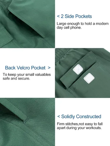 Vista 6 de Traje de baño para hombre, pantalones cortos deportivos con bolsillos