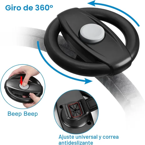 Vista 7 de Accmor - Volante de juguete para cochecito, volante para carritos de compras