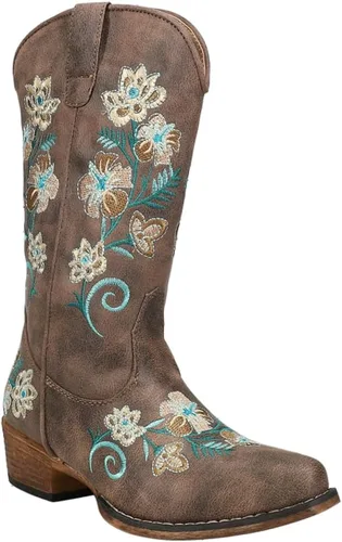 Vista 2 de Roper Women's Riley Floral Embroidery Snip Toe Boot