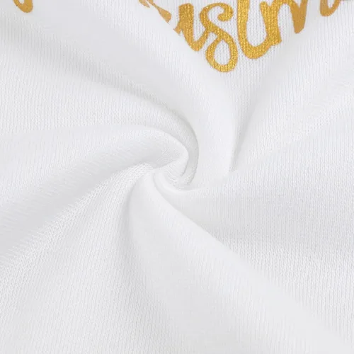 Vista 3 de Sudadera con capucha de Navidad para mujer, con estampado gráfico, sudadera holgada de manga larga con bolsillos