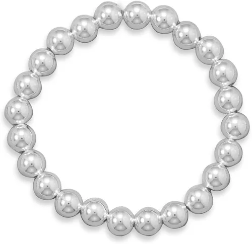 Vista 2 de AzureBella Jewelry Pulsera elástica de plata de ley de 0.315 in, Metal