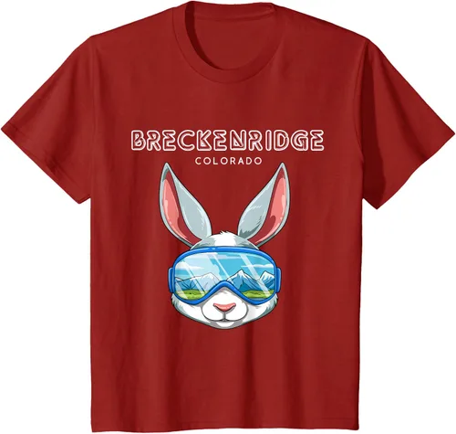 Vista 63 de Breckenridge Colorado USA - Camiseta de esquí y snowboard de conejo, Negro, S
