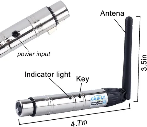 Vista 4 de CHINLY - Indicador de luz DMX inalámbrico