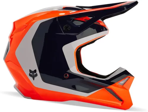 Vista 3 de Fox Racing Casco unisex para motocross V1, naranja fluorescente, talla XXL