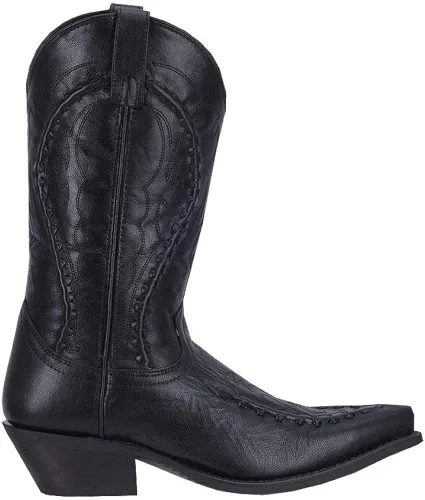 Vista 4 de Laredo Laramie - Botas de vestir con punta corta para hombre, color negro, Negro