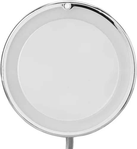 Vista 9 de Espejo de aumento giratorio de 360°, funciona con pilas, aumento de 10X, flexible, inalámbrico, cuello de ganso, luz de relleno LED, ventosa, cuello