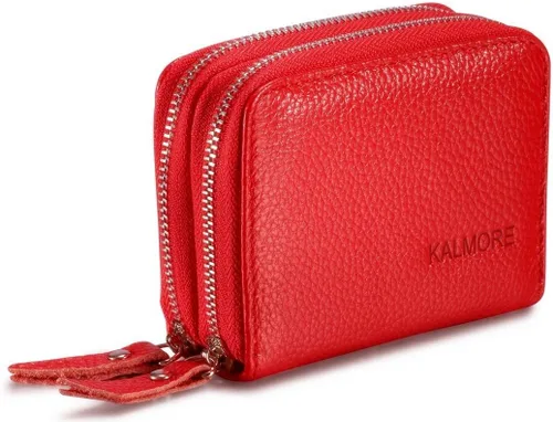 Vista 2 de Women's Leather RFID Secured Spacious Cute Zipper Card Wallet Small Purse