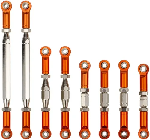 Vista 6 de 9 piezas Wltoys 12428 barra de tracción servo enlace brazo oscilante trasero superior suspensión brazo longitud ajustable para 1/12 Wltoys RC coche