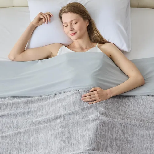 Vista 15 de Manta refrescante para durmientes calurosos tamaño individual 60"x80", manta de verano ultra fría que absorbe el calor para mantener el cuerpo