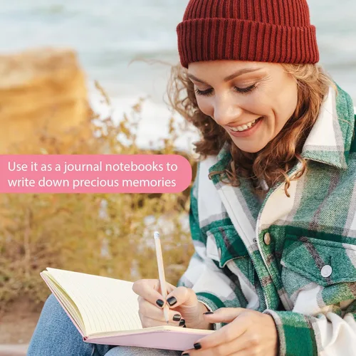 Vista 6 de Honoson 20 Pack Lined Journal Notebooks A5 Hardcover Executive Notebook 5.5" x 8.3" PU Leather Wide Ruled Journals Bulk with Elastic Band for Home