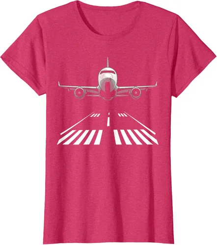 Vista 10 de Airplane Take Off Runway Pilot Jet T-Shirt Negro