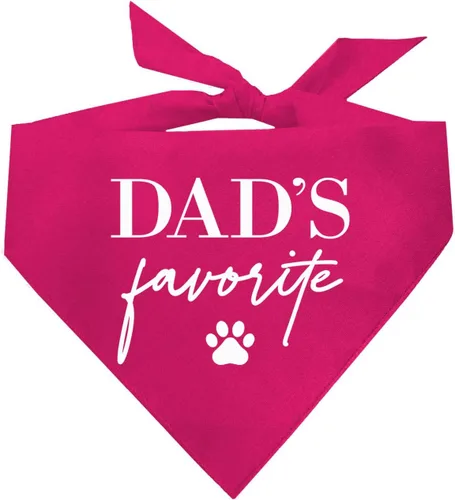 Vista 10 de Bandana para perro para el día del padre favorita de papá (757 negro, XS)