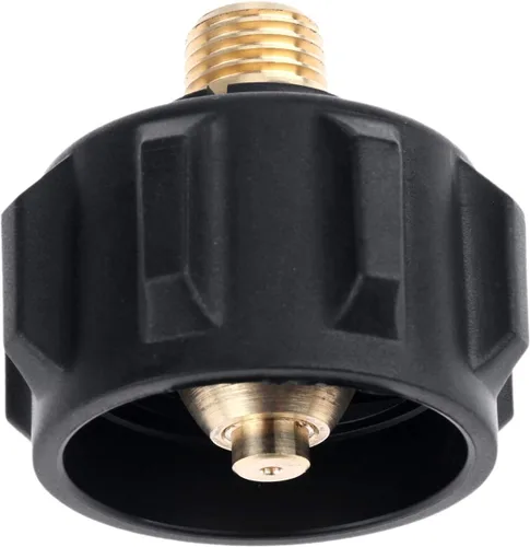 Vista 4 de Adaptador de depósito de propano Válvula reguladora de gas 1/4 pulgadas macho con tuerca (QCC1 1/4 "macho)