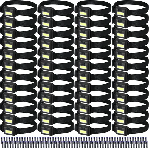 Vista 8 de Paquete de 48 linternas LED para faros delanteros, brillantes, impermeables, linterna de cabeza de inundación, 800 lúmenes a granel con 3 modos, 144