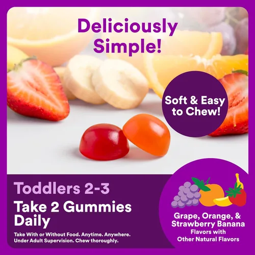 Vista 5 de SmartyPants Gomitas multivitamínicas Toddler Plus, vitamina D, Omega 3, 120