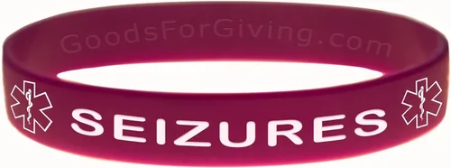 Vista 5 de Seizures ID Pulsera Combo - Paquete de 5 - 6 pulgadas - Negro Azul Verde Rojo Púrpura