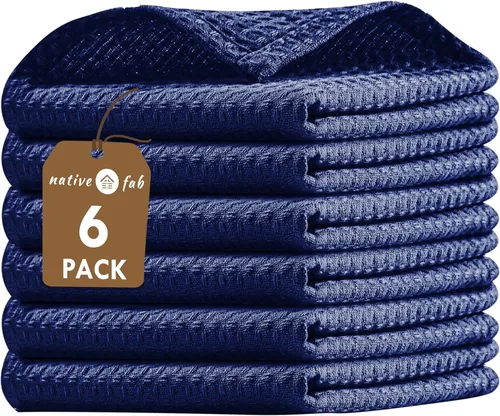 Vista 11 de Native Fab Juego de 8 toallas de cocina y paños de cocina, absorbentes, duraderos, de secado rápido para limpiar, cocinar, hornear, ideal