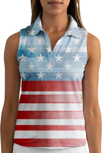 Vista 58 de YATTA GOLF Polo de golf sin mangas para mujer, absorbe la humedad, cuello en V, para golf, entrenamiento, golf