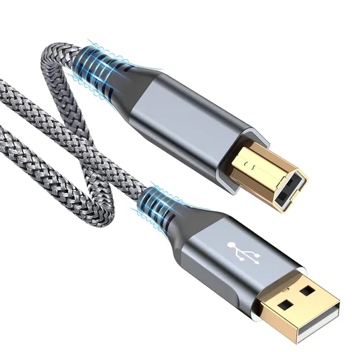 Vista 8 de sweguard - Cable de impresora USB de 6.6 pies, cable de escáner USB 2.0 tipo A macho a B macho de alta velocidad compatible con HP, Canon, Dell