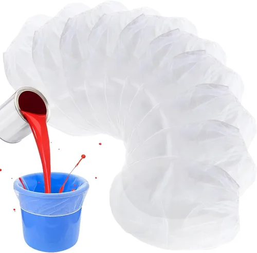Vista 9 de Sukh 5 bolsas de filtro de pintura, colador de cubo de 5 galones con cordón elástico, apertura superior, filtro de malla de nailon, bolsa de malla