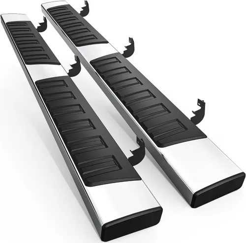 Vista 11 de Estribos de 6 pulgadas compatibles con Dodge Ram 1500 Quad Cab/Extended Cab 2009-2018, Dodge Ram 1500 Classic 2019-2024, barras Nerf de caída