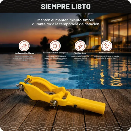 Vista 5 de Soporte para tableta de cloro de 3 pulgadas y depurador de piscina
