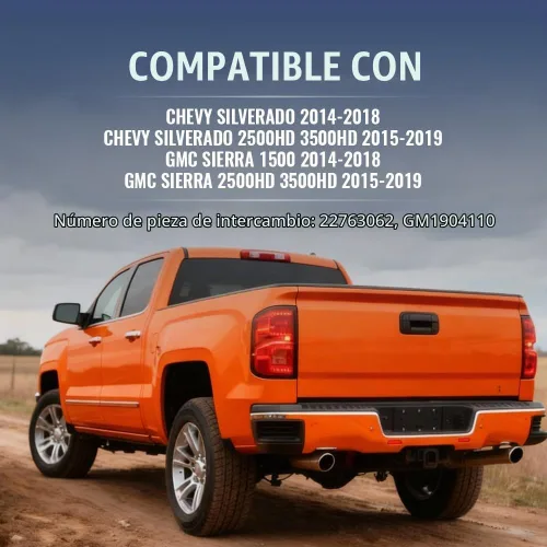 Vista 2 de CNNELL Tapa de moldura para portón trasero, protector superior de moldura compatible con Chevy Silverado GMC Sierra (1500) 2014-2018/Compatible