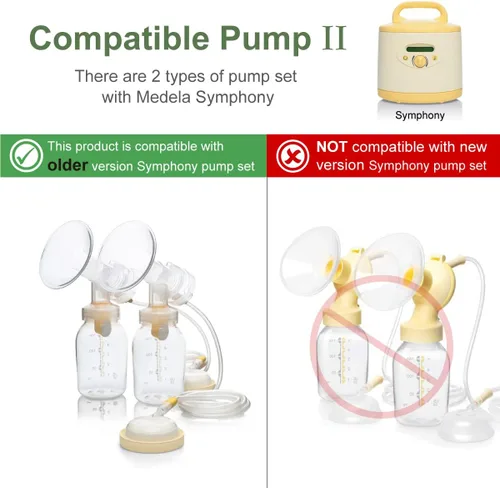 Vista 3 de Maymom 2 protectores de pecho de dos piezas de 0.67 pulgadas, 2 conectores de base con válvula y membrana compatibles con extractores de leche