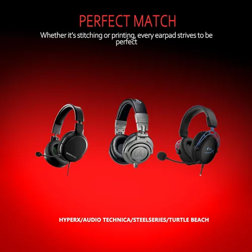 Vista 7 de Cooling-Gel - Almohadillas ovaladas grandes de repuesto para Turtle Beach Stealth ATH M50X / M40X / SteelSeries Arctis/HyperX Cloud y Alpha/Sony