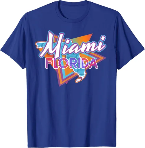 Vista 21 de Camiseta retro vintage de Miami Florida, Negro, S