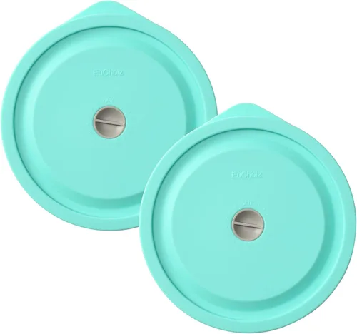 Vista 11 de Tapas de repuesto para Pyrex 7200-PC de 2 tazas, tapa de cobertura de almacenamiento redonda de silicona para tazón de vidrio Anchor Hocking Beige 4