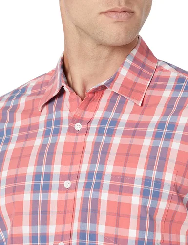 Vista 4 de Tienda Essentials Men's Regular-Fit Short-Sleeve Poplin Shirt