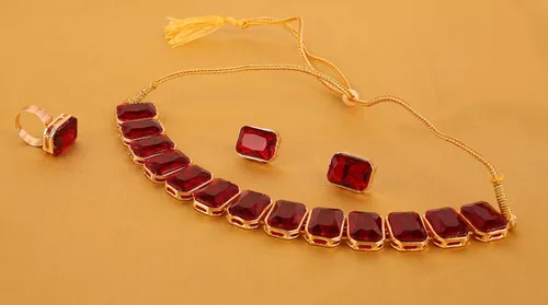 Vista 5 de Touchstone Bollywood Glamour - Collar de joyería para mujer