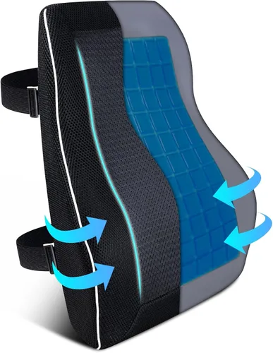 Vista 17 de Niceeday Almohada de Apoyo Lumbar para Silla de Oficina, Almohada de Apoyo para la Espalda del Automóvil, Cojín de Espuma Viscoelástica para Silla