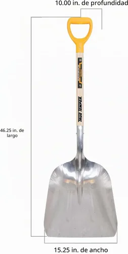Vista 4 de True Temper 1681400 Pala de aluminio con mango D-Grip de madera dura