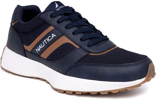 Vista 9 de Nautica Tenis con cordones para hombre: informales, elegantes y cómodos para caminar Marrón