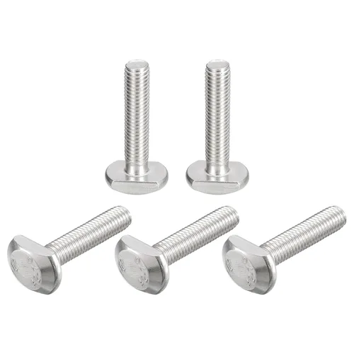 Vista 29 de uxcell Pernos de ranura en T, 5 piezas M5x16mm ranura en T Pernos deslizantes Pernos deslizantes 304 Tornillos en forma de T de acero inoxidable