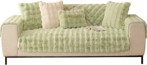 Vista 15 de MIFXIN Funda de cojín de felpa suave para sofá, funda de almohada de conejo esponjoso, protector de muebles para sofá seccional y respaldo