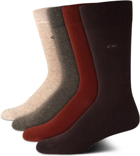 Vista 12 de Calvin Klein Calcetines de vestir para hombre - Calcetines de mezcla de algodón: patrones y sólidos (paquete de 4)