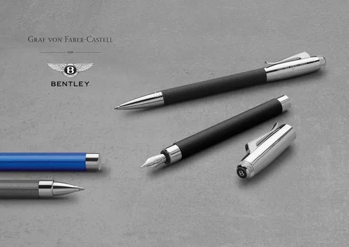 Vista 7 de Faber Castell 141740 - Bolígrafo estilográfico mediano, punta media, Bentley, colección Earl, color azul lentejuelas