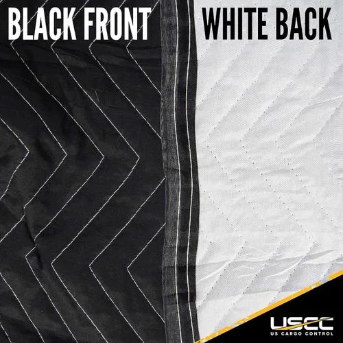 Vista 2 de US Cargo Control Funda acolchada para ataúd, almohadilla para muebles color negro y blanco para mudanza/almacenamiento, suministros esenciales