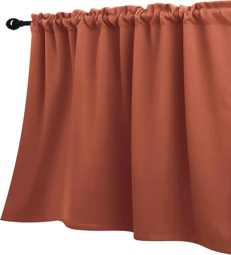 Vista 24 de KOUFALL Cenefa beige para ventanas de 16 pulgadas de largo, cortinas cortas para filtrar la luz sobre el fregadero