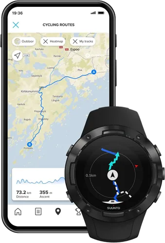 Vista 5 de SUUNTO 5 Reloj deportivo, todo negro, talla única