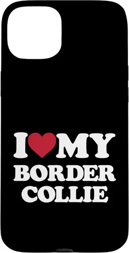 Vista 9 de iPhone 16 I Love My Border Collie - I Heart My Border Collie Case
