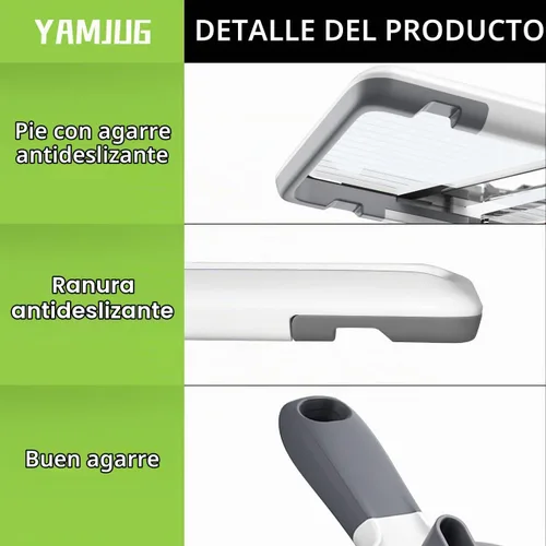 Vista 4 de Cortadora de mandolina de mano múltiple - Hoja ajustable de acero inoxidable