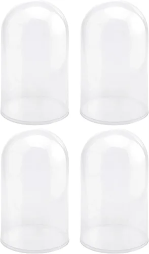 Vista 4 de Firefly Imports Vitrina de cúpula de plástico con base transparente, 7-1/2 pulgadas, grande, 1 unidad