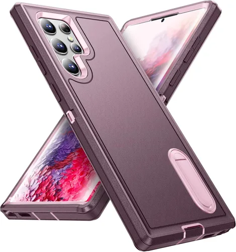 Vista 30 de IDweel Funda para Galaxy S22, para Galaxy S22 con soporte, protección resistente a prueba de golpes, antiarañazos, funda dura de estudio para Galaxy